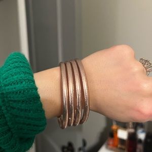 ROSE GOLD BUDHA GIRL BANGLES - LARGE